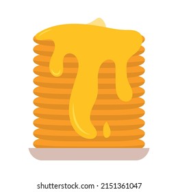 icono de pila de crepes en fondo blanco