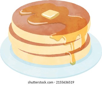 Pancakes with Syrup and Butter