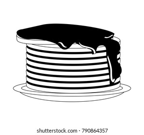 pancakes with syrup icon