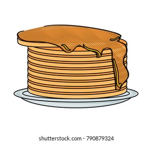 pancakes with syrup icon