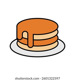 Pancakes with Syrup Illustration Vector
