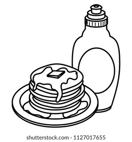 pancakes with syrup maple