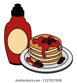 pancakes with syrup maple