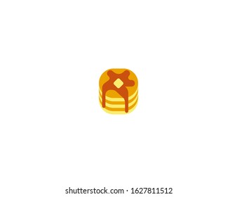 Pancakes vector flat icon. Isolated pancakes emoji illustration 