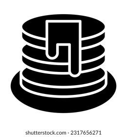 Icono De Glifo Vector Pancakes Para Uso Personal Y Comercial.
