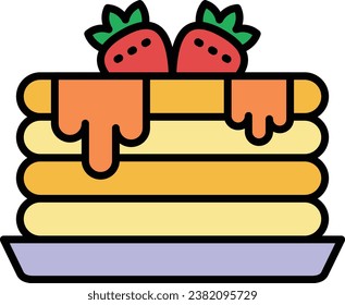 Icono vector de crepes. Se puede usar para imprimir, móviles y aplicaciones web.