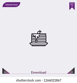 Pancakes vector icon. Modern, simple, isolated, flat best quality icon for web site designs or mobile apps. Vector illustration EPS10.