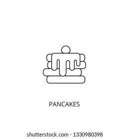 Pancakes vector icon, outline style, editable stroke