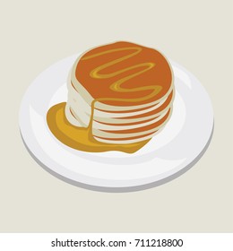 pancakes vector illustration