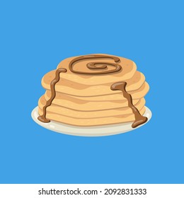 Pancakes vector illustration. Food vector illustration 