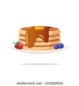 Pancakes vector isolated illustration