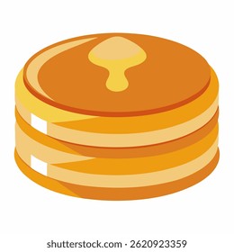 Vector de panqueques sobre fondo blanco