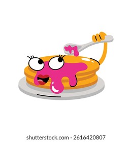 Pancakes vector Sticker. Eps 10 file
