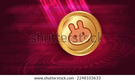 Pancakeswap (CAKE) crypto currency banner and background