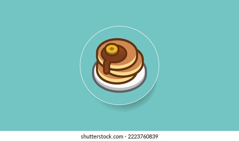 PancakeSwap, Cake token cryptocurrency logo on isolated background with copy space. 3d vector illustration of PancakeSwap, Cake token banner design concept.