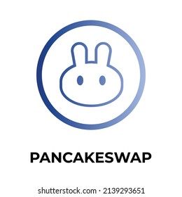 PancakeSwap Cryptocurrency token icon. CAKE token symbol. Cryptocurrency vector icon. Flat Vector illustration - Vector