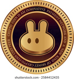 PancakeSwap-cake cryptocurrency illustrations on abstract background. 3d illustrations.