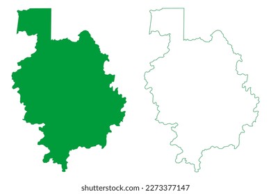 Pancas municipality (Espírito Santo state, Municipalities of Brazil, Federative Republic of Brazil) map vector illustration, scribble sketch Pancas map