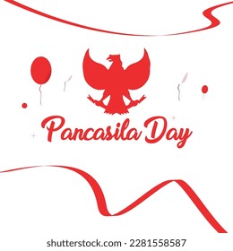 Pancasila flag design concept vector