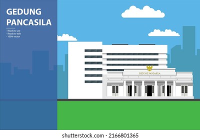 pancasila indonesian historical building vector