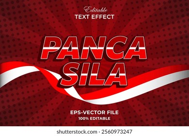 pancasila text effect editable retro