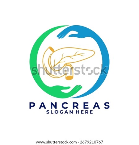 Pancreas care logo design vector template. Healthy medical logo design icon.