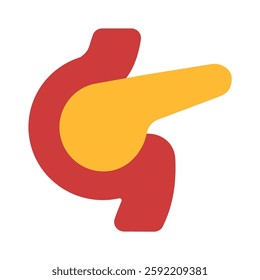 pancreas colorful flat style icon