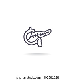 Pancreas flat icon