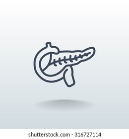 Pancreas flat icon