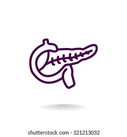 Pancreas flat icon