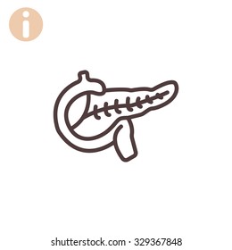 Pancreas flat icon