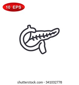 Pancreas flat icon