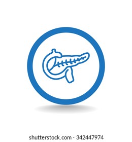 Pancreas flat icon