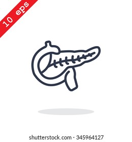Pancreas flat icon