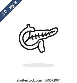 Pancreas flat icon