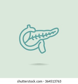 Pancreas flat icon