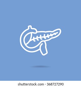 Pancreas flat icon