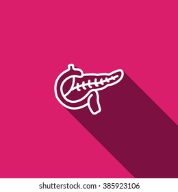 Pancreas flat icon