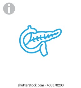 Pancreas flat icon