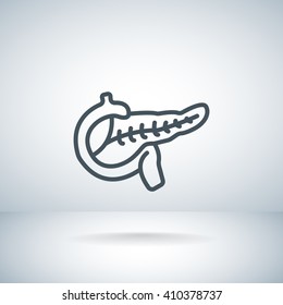 Pancreas flat icon