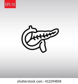 Pancreas flat icon