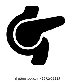 pancreas glyph black style icon