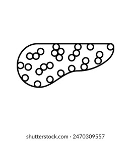 pancreas human line icon vector. pancreas human sign. isolated contour symbol black illustration