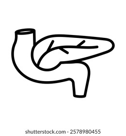 pancreas icon Black and white logo