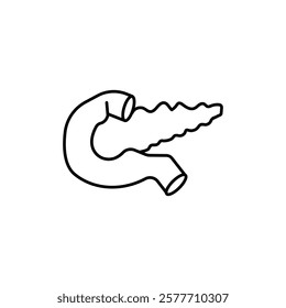 pancreas icon Flat simple outline