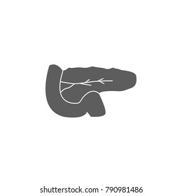 pancreas icon. Human organs element icon. Premium quality graphic design icon. Baby Signs, outline symbols collection icon for websites, web design, mobile app on white background