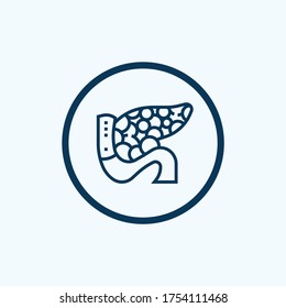 pancreas icon isolated on white background from human organ collection. pancreas icon trendy and modern pancreas symbol for logo, web, app,