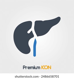 Pancreas icon - minimalist vector illustration