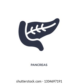 pancreas icon. Simple element illustration from medical concept. pancreas editable symbol design on white background. Can be use for web and mobile.