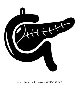 Pancreas icon . Simple illustration of pancreas vector icon for web design isolated on white background